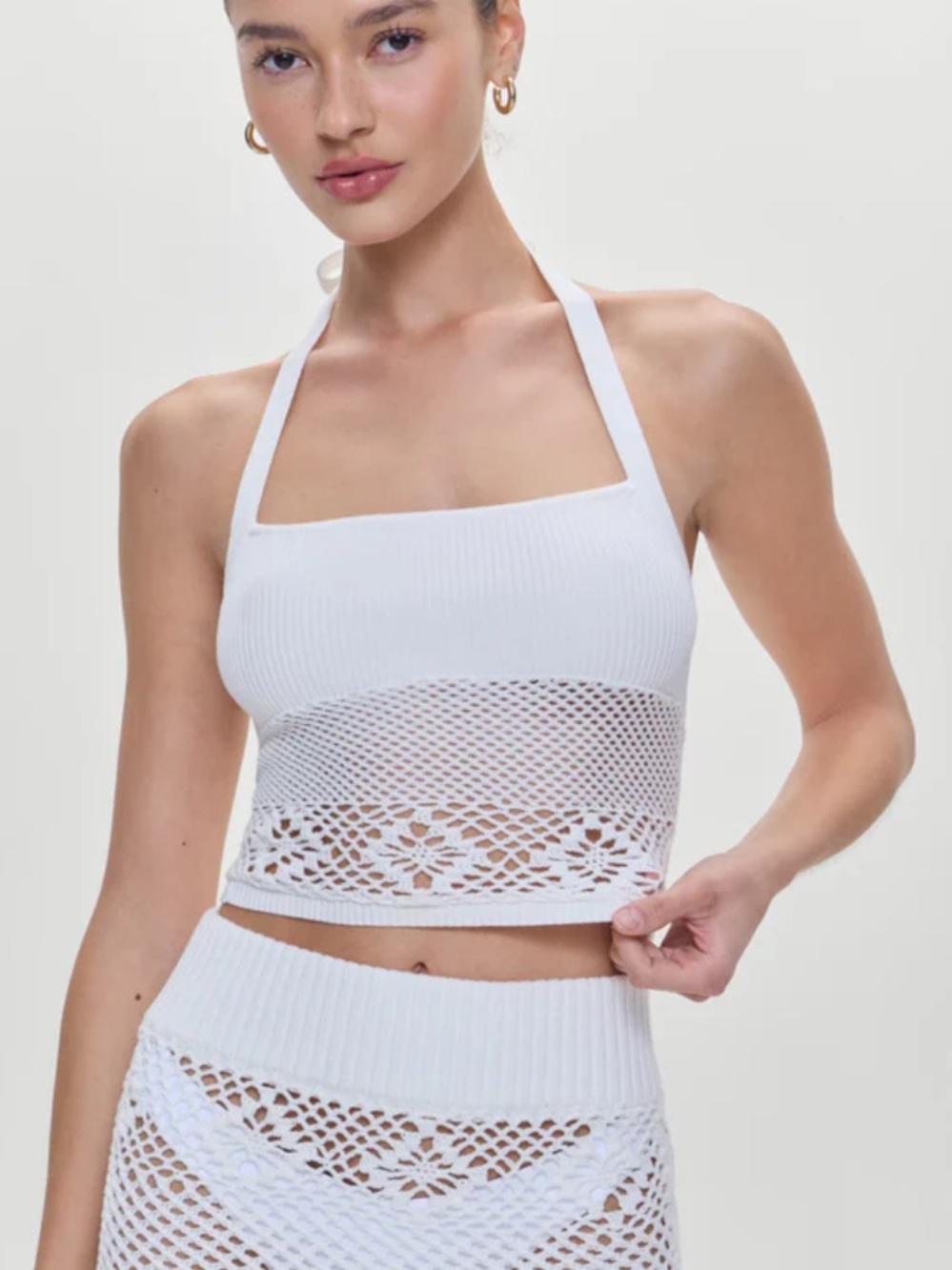 Frankie’s Bikinis Orchard Halter Crochet Top
